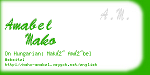 amabel mako business card